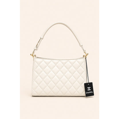 CHANEL QUILTED HOBO LEATHER BAG