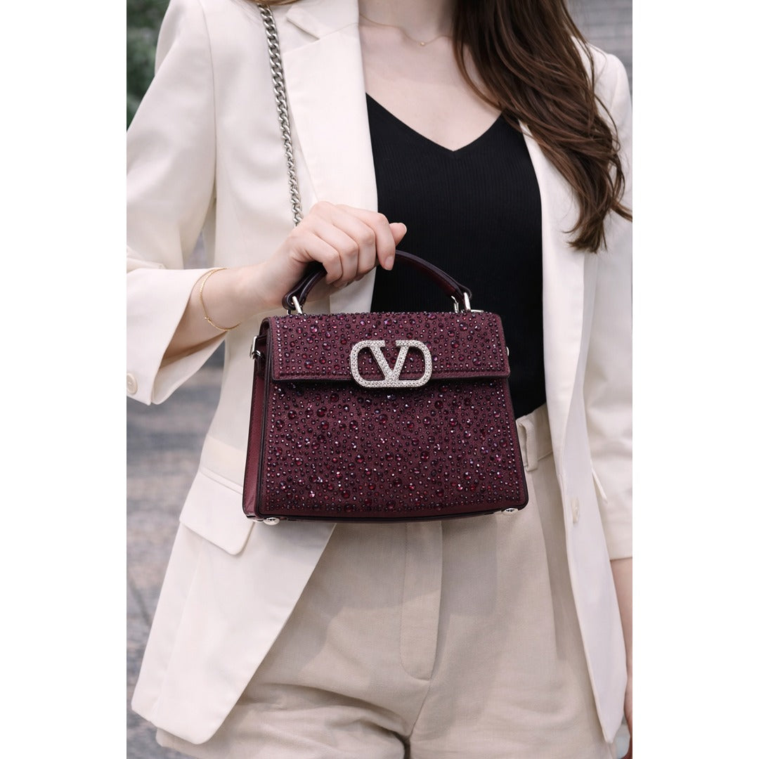 VALENTINO GARAVANI V SLINING CRYSTAL MINI BAG