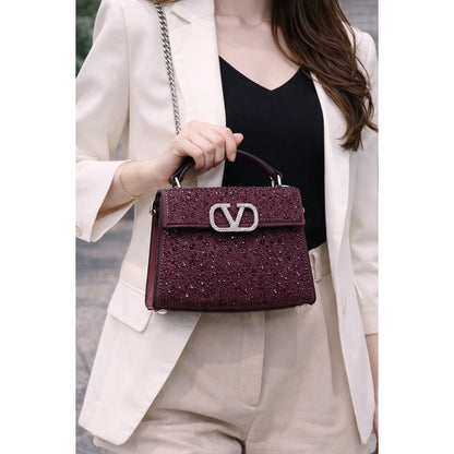 VALENTINO GARAVANI V SLINING CRYSTAL MINI BAG