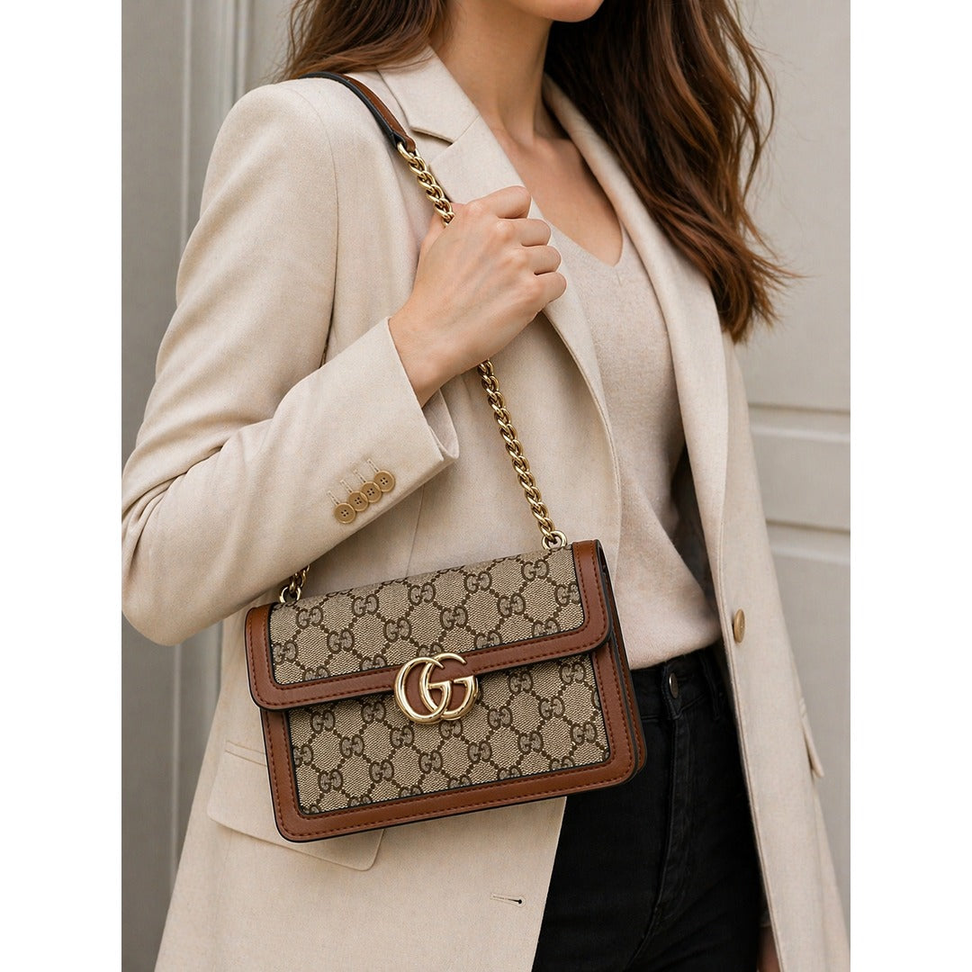 GUCCI GO SMALL GG CANVAS SHOULDER BAG