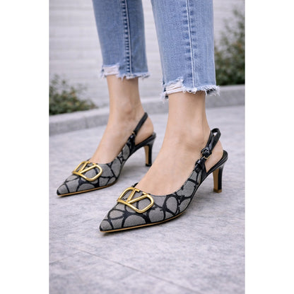 VALENTINO GARAVANI HEEL BEIGE BLACK