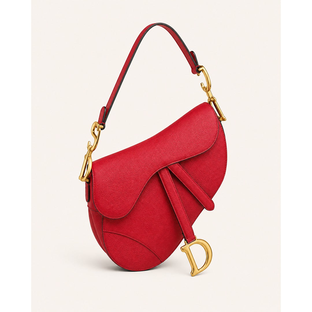 CHRISTIAN DIOR SADDLE LEATHER MINI HANDBAG