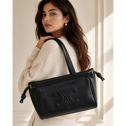 CELINE SMALL CABAS DRAWSTRING CUIR TRIOMPHE