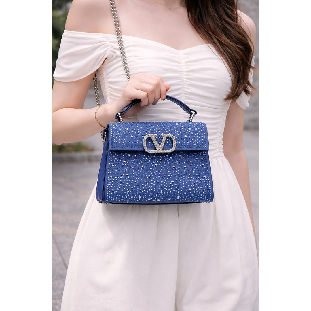 VALENTINO GARAVANI V SLINING CRYSTAL MINI BAG