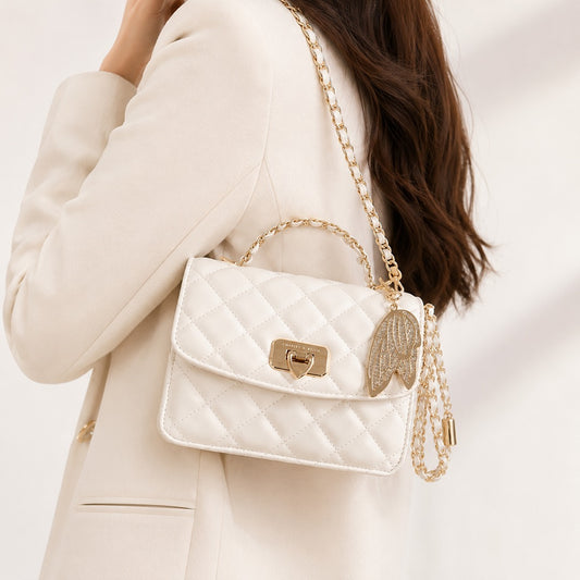 CHARLES & KEITH CRESSIDA QUILTED TOP HANDLE BAG QIXI GIFT SET