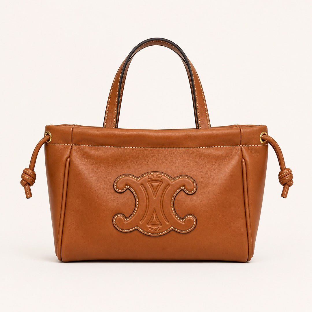 CELINE SMALL CABAS DRAWSTRING CUIR TRIOMPHE