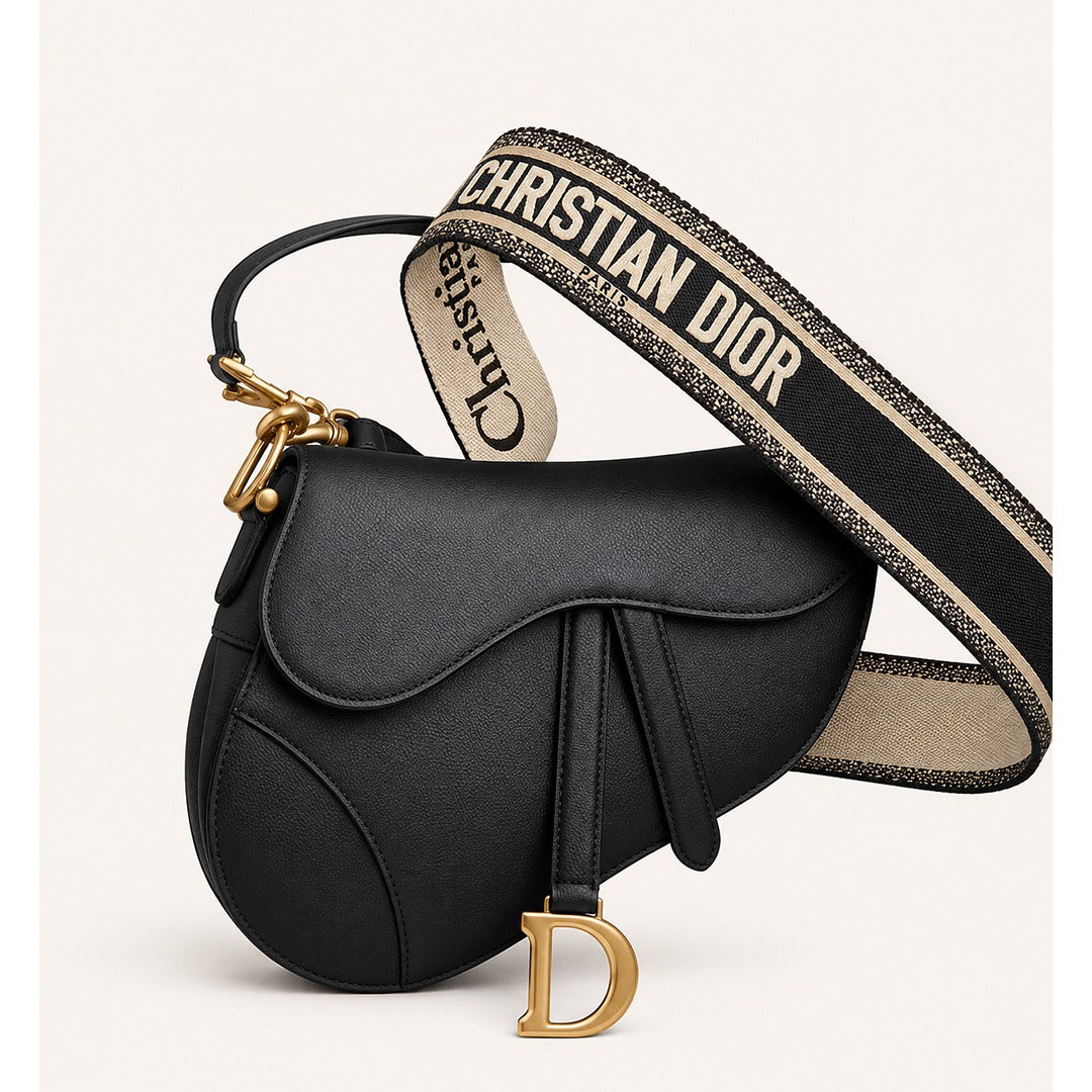 CHRISTIAN DIOR SADDLE LEATHER MINI HANDBAG