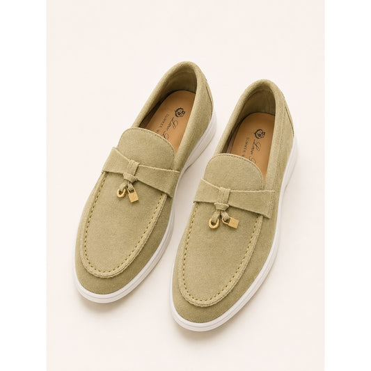 LORO PIANA MINT GREEN SUMMER WALK CASUAL BALLET LOAFERS