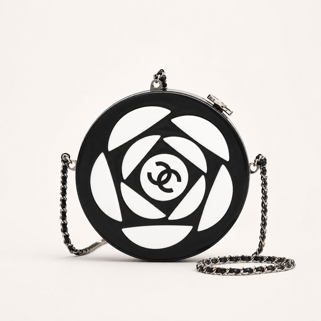 CHANEL CRUISE PLEXI CAMELIA MINI BAG