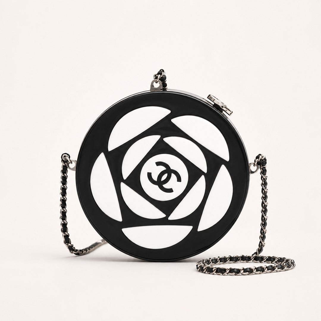 CHANEL CRUISE PLEXI CAMELIA MINI BAG