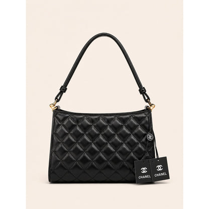 CHANEL QUILTED HOBO LEATHER BAG