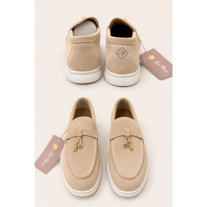 LORO PIANA BEIGE SUMMER WALK CASUAL BALLET LOAFERS