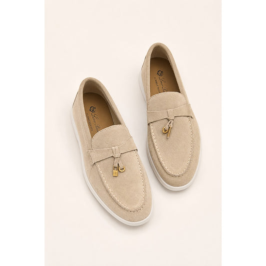 LORO PIANA BEIGE SUMMER WALK CASUAL BALLET LOAFERS