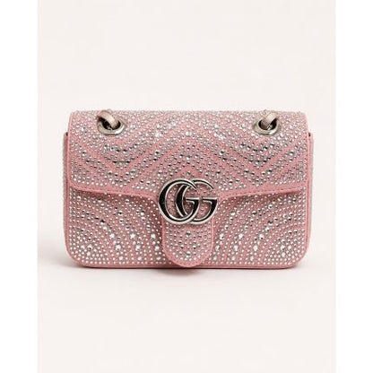 GUCCI GG MARMONT CRYSTAL SHOULDER BAG