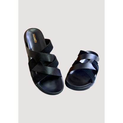 HERMÈS IZMIR BLACK SLIDE MEN D3