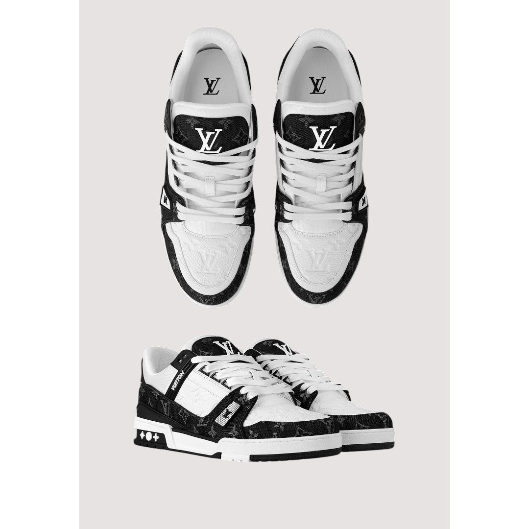 LOUIS VUITTON LV TRAINER BLACK WHITE