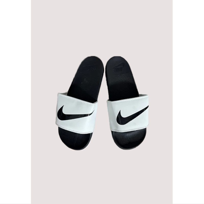 NIKE WHITE-BLACK TICK REBELLION ADELIDE SLIDE