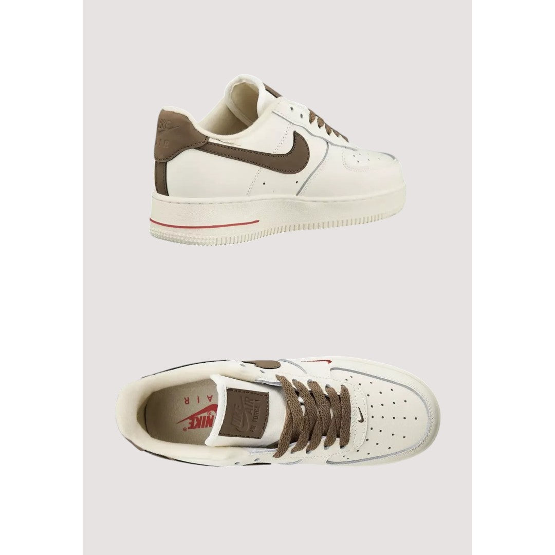 NIKE AIR FORCE 1 LOW CREAM-BROWN SHOES