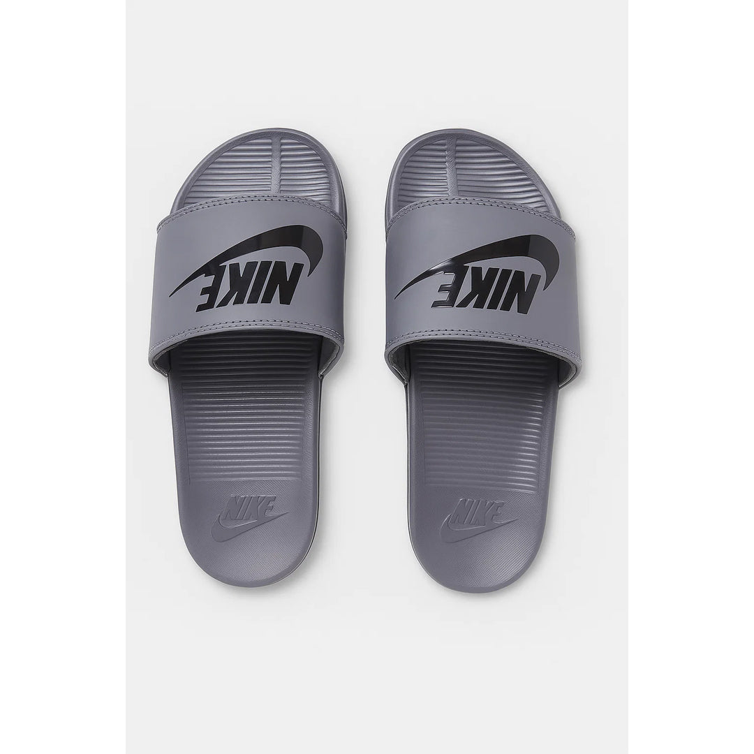 NIKE GREY BLACK TICK SLIDE V2 WITH BOX