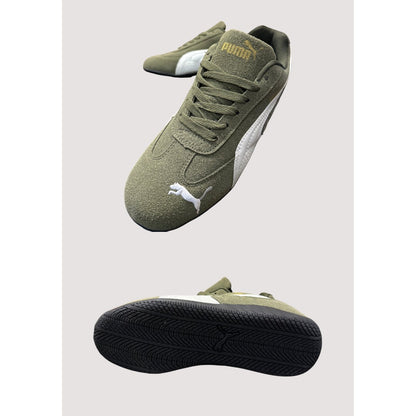 PUMA SPEEDCAT WOMENS OLIVE GREEN WHITE