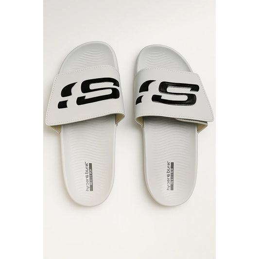 SKECHERS CREAM HYPER BURST SLIDE WITH BOX